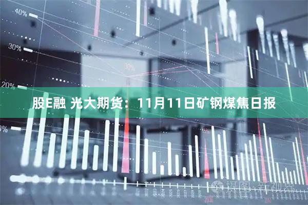 股E融 光大期货：11月11日矿钢煤焦日报